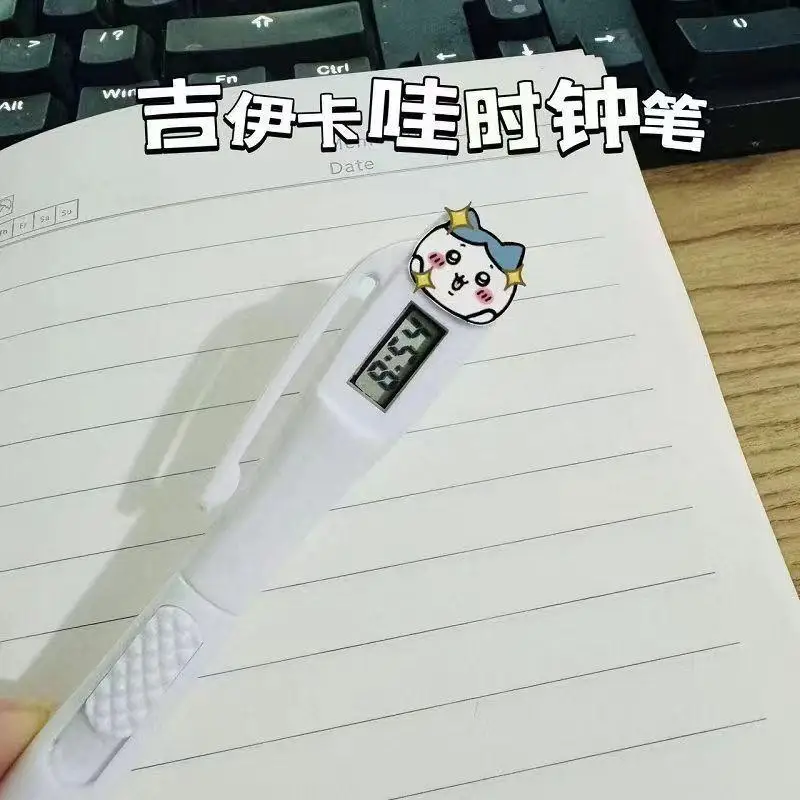 3 шт. MINISO chiikawa часы ручка черная usagi экзамен Ручка Push-Тип hachiware Аниме Фигурка kawaii