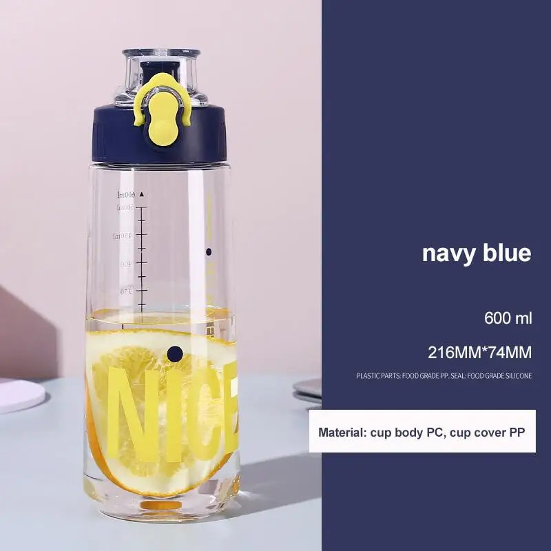 

Student Drinking Cup Plastic Simple Bottle Portable Water Cup Portable Plastic Cup Childrens Water Bottle Outdoor Cup Sealing Up