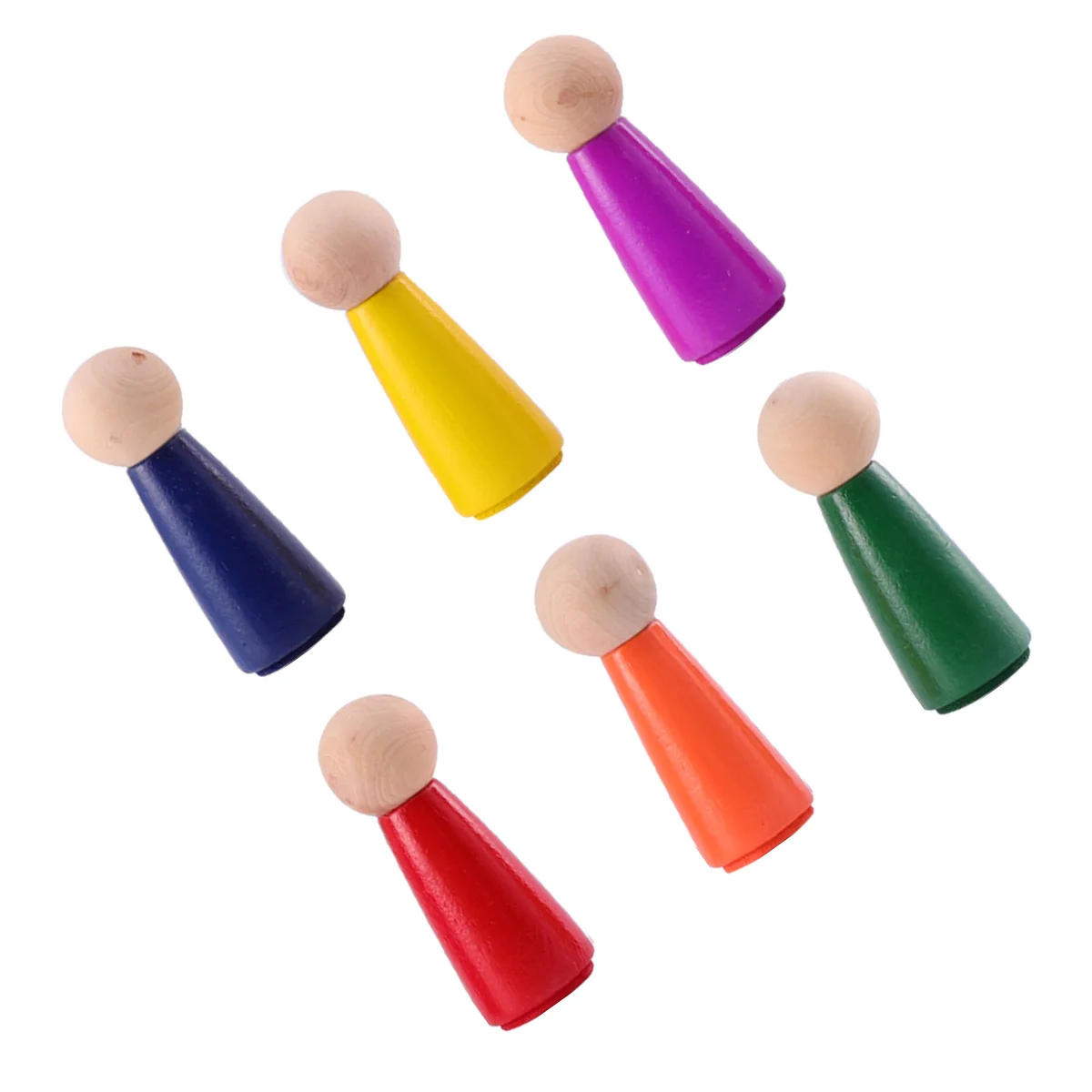 

Woodenpeg Kit People Colorful Unfinished Play Pegs Unpainted Bodies Diy Toys Figures Blankpuppets Painting Toy Kids Decorative