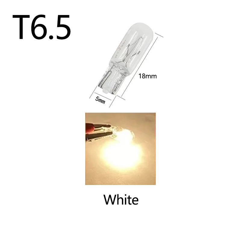 

10 шт. автомобильный T10/T5/T6.5 12 В/24 в 2 Вт/3 Вт/5 Вт клиновидный теплый белый синий красный желтый зеленый янтарный галогенный светодиодный сменный панел Substituição