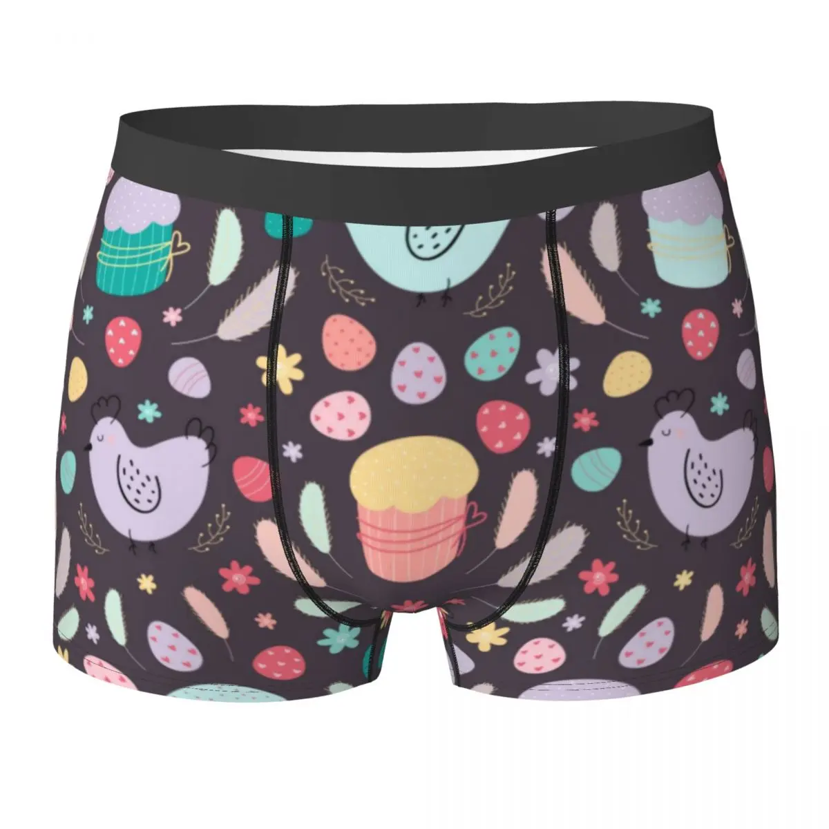 

Cartoon Chicken Underwear Easter Egg Print Male Boxer Brief Breathable Boxershorts Trenky Printing Oversize Panties