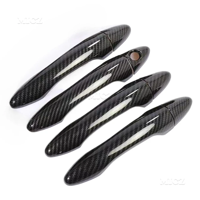 Хромированная накладка на дверную ручку автомобиля из углеродного волокна для Kia