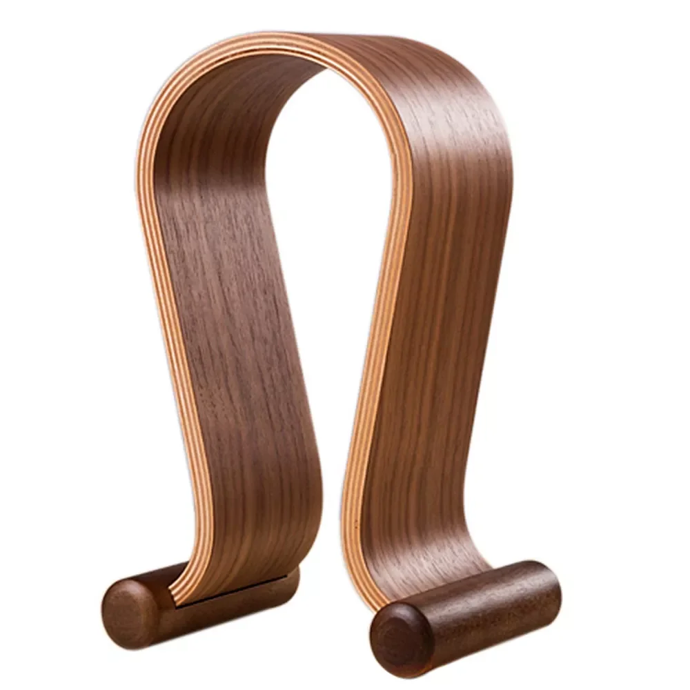 

Headphone Gaming Headset Display Stand Holder Hanger for headset headphone earphone tablets tablet Wooden Walnut Wood