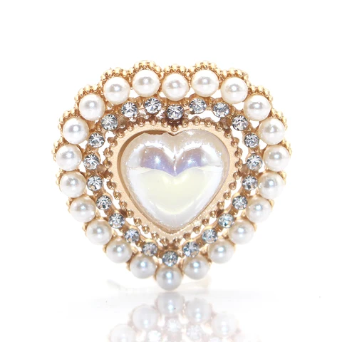 Пуговицы TYANLANM сердечки металлические 10 шт.