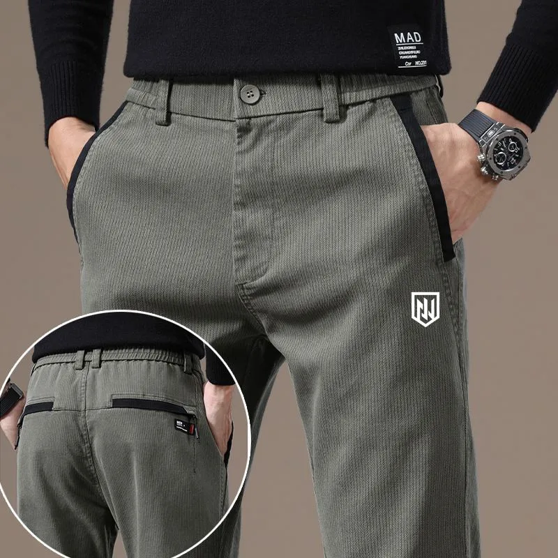 

2023 men's spring golf suit golf trousers outdoor sports elastic belt large men's casual trousers