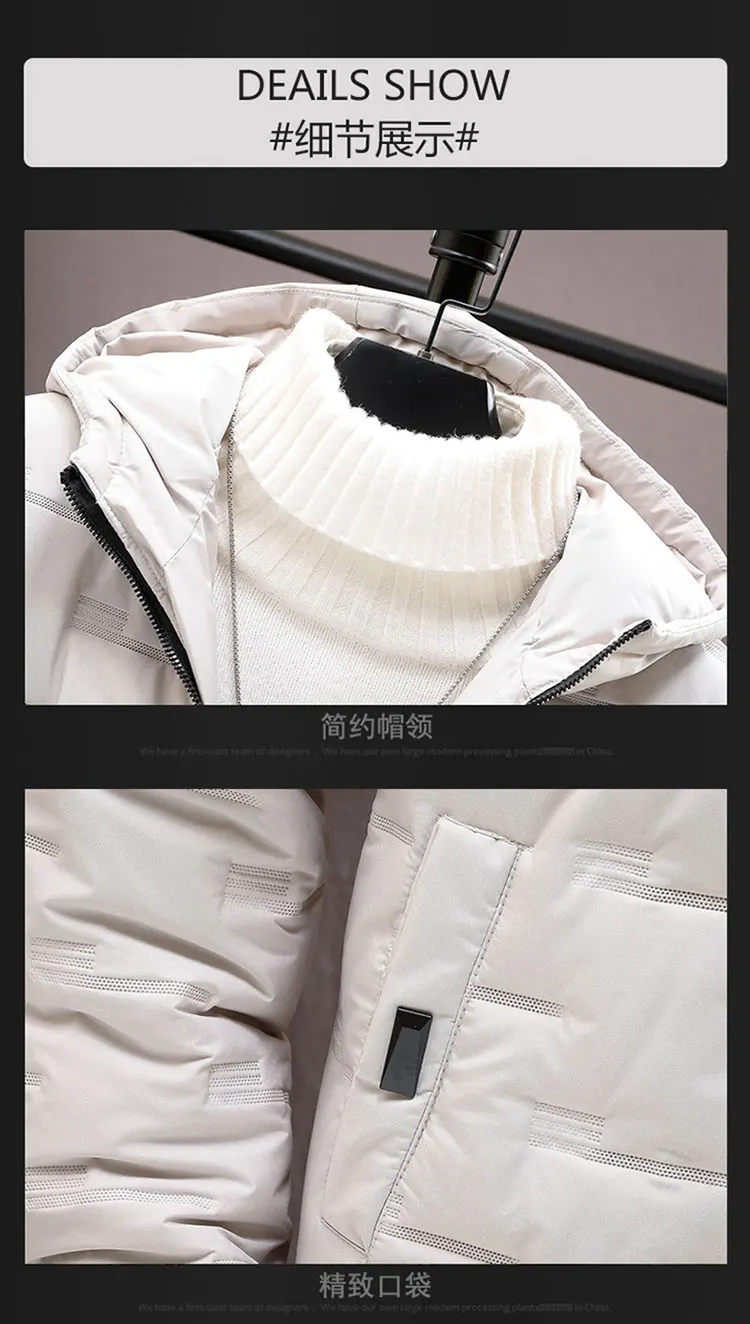 Winter 2022 Golf Men's Fashion Versatile Cotton Jacket Men's Down Jacket Solid Color High-quality Coat Temperament Casual Jacket