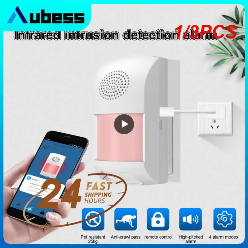 

1/3PCS WiFi PIR Motion Sensor Home Burglar Alarm System Infrared Movement Detector Remote Control Pet Timing Arm Disarm