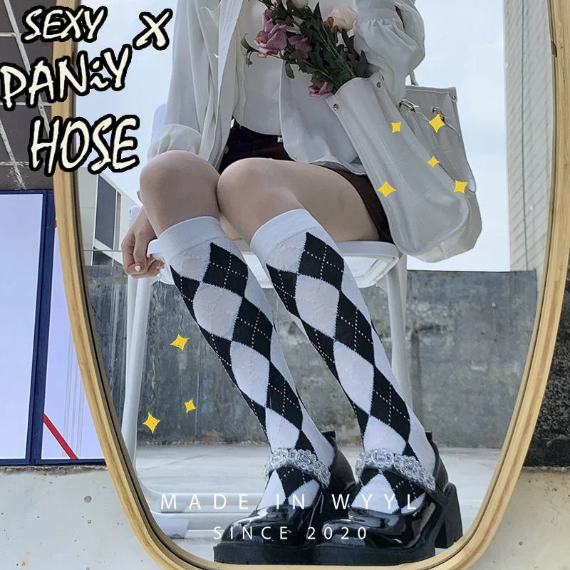 

2 пары, женские квадратные носки с бриллиантами