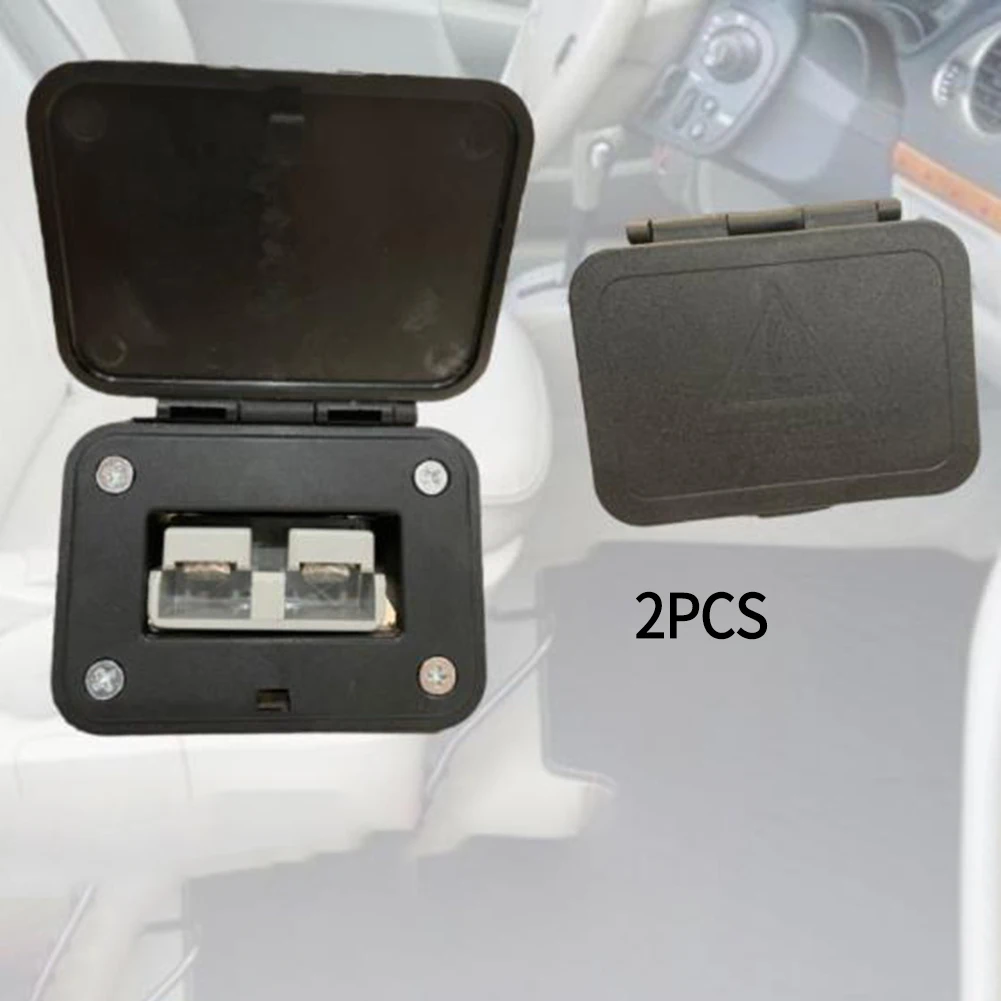 

120A For Anderson Plug Flush Mount Bracket Panel Bracket With Cover For Caravan Ships Yachts RVs Passenger Cars