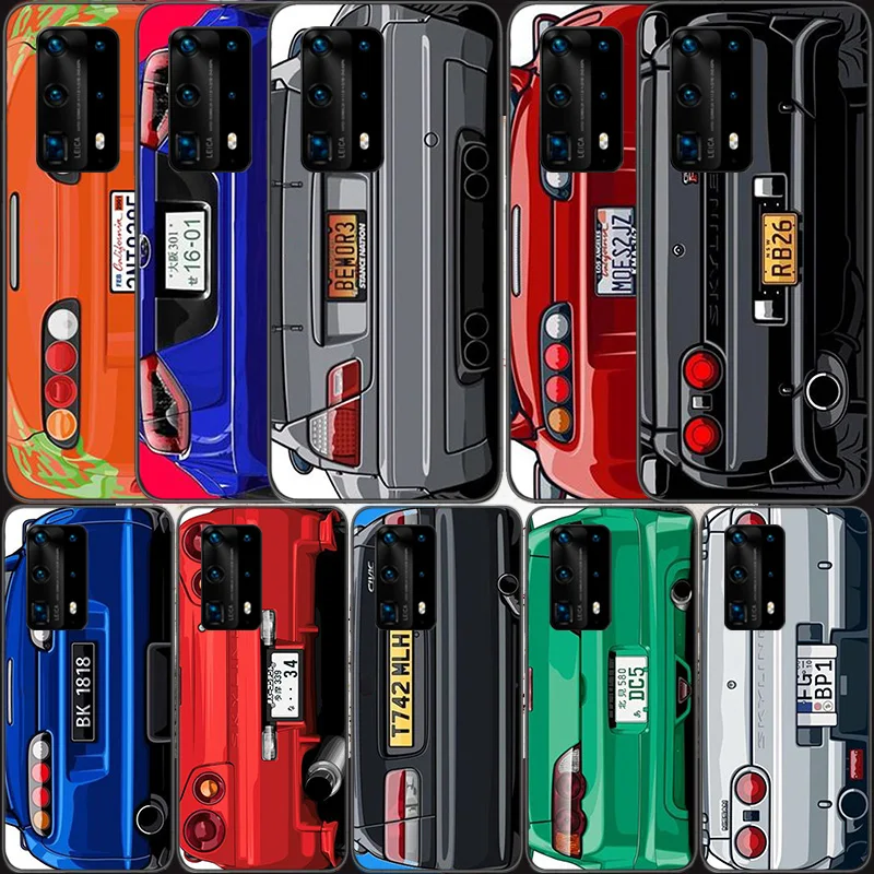 

Japan Anime Initial D Car taillight Soft Clear Phone Case For Huawei P30 Lite P10 P20 P40 P50 Pro Mate 40 Pro 30 20 10 Lite Cove