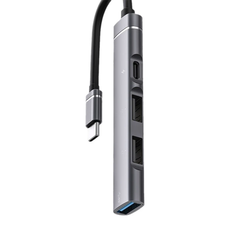 Концентратор USB C Тип USB3.0 4-портовый USB2.0 PD Мульти-сплиттер-адаптер для ноутбука