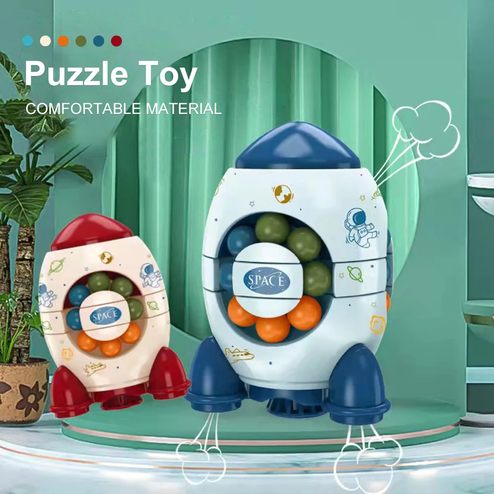 

3D Rotating Decompression Cube Toys Reversible Gyro Stress Relief Toys Fall Proof Finger Rotation Bean Toy for Kids Holiday Gift