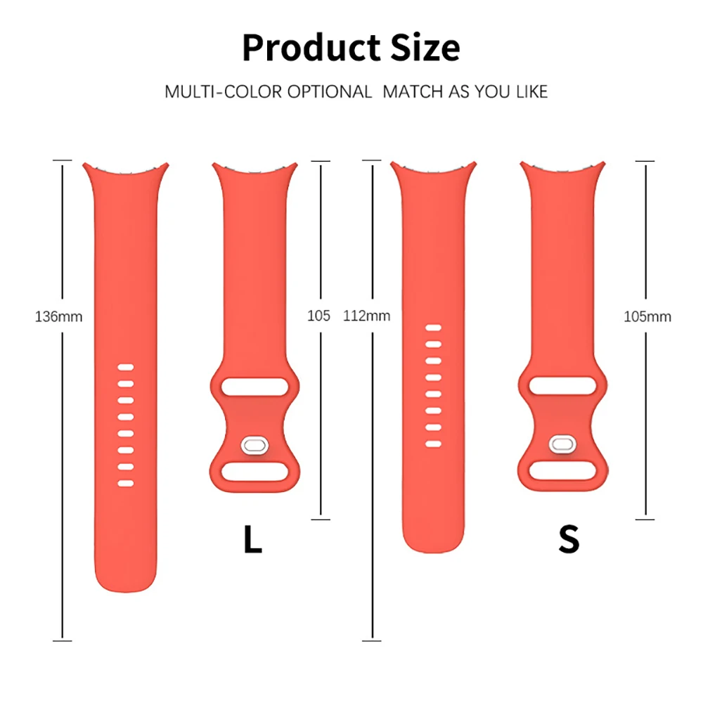 Silicone strap for Google Pixel Watch Sport Band for Pixel Watch Smartwatch Wristband Bracelet Replacement Watchband Accessories