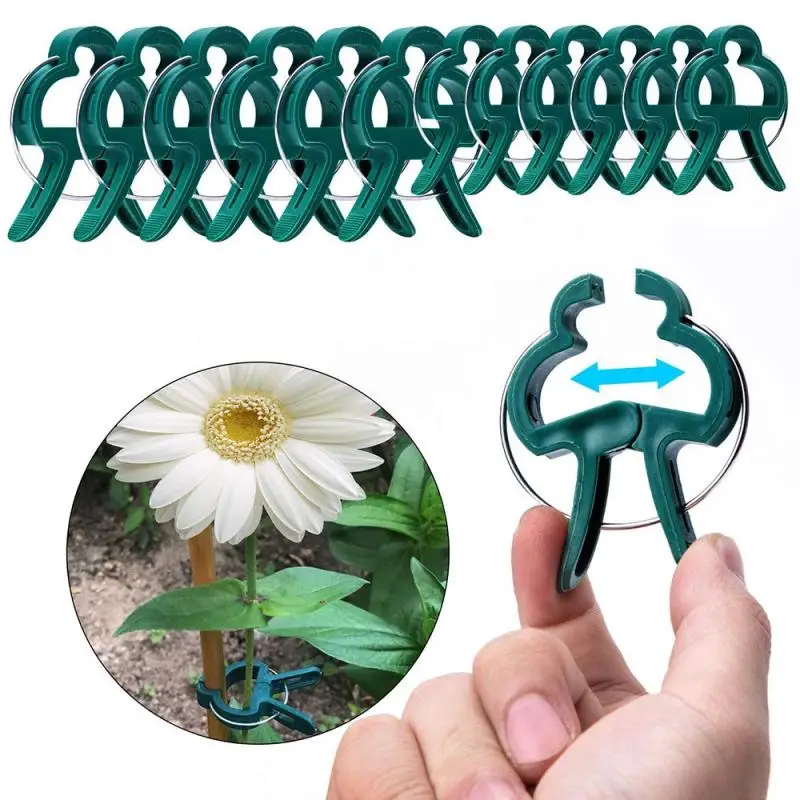 

20Pcs Reusable Plant Clips Plastic Gardening Accessories For Supporting Stems Of Flower Vine Vegetables Tomatoes Climbing Home