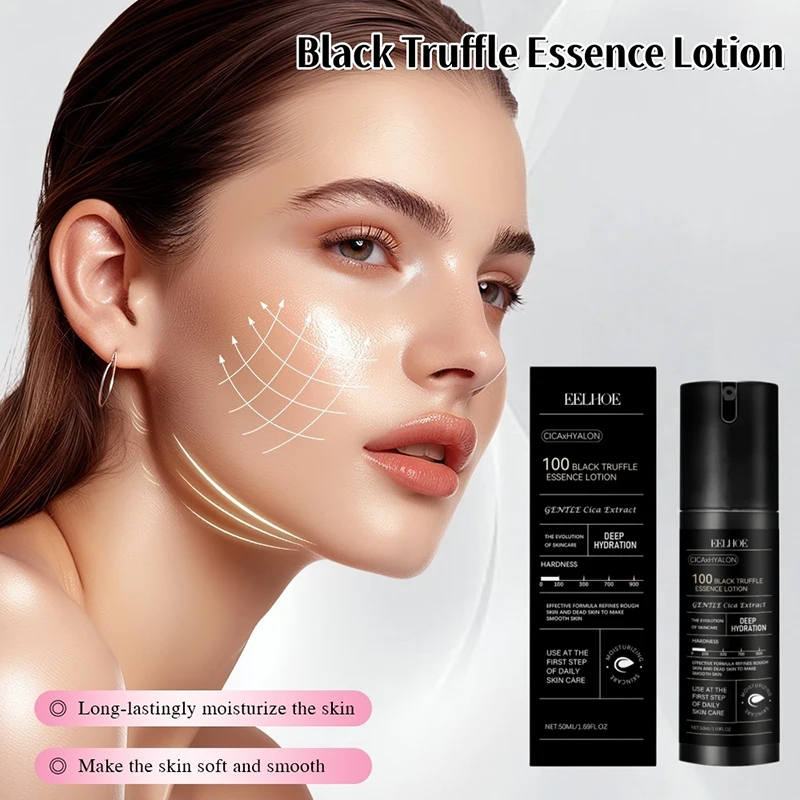 Фото Эссенция-лосьон PDRN с черным трюфелем и CICA: подтягивает и укрепляет кожу лица, улучшает эластичность, нежное восстановление, корейская косметика №3