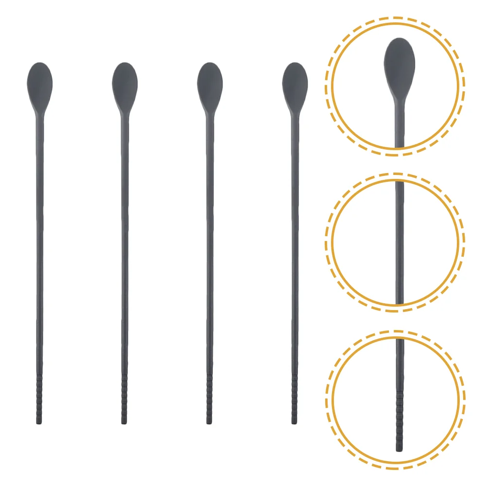 

Силиконовые встроенные палочки для еды, ложка, двухсторонние многофункциональные ложки, перемешивающая Бытовая мешалка для напитков