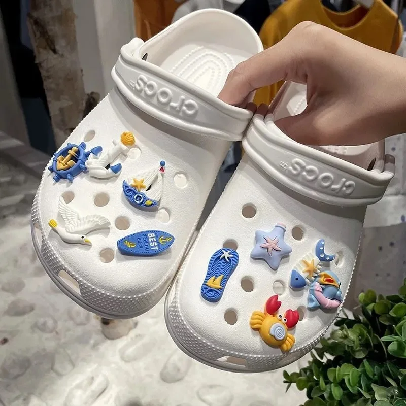 

PVC Shoe Buckle Accessories Sea Things DIY Croc Charms Unicorn Butterfly Fishtail Shoe Decorations for Crocs Kid Party Gifts