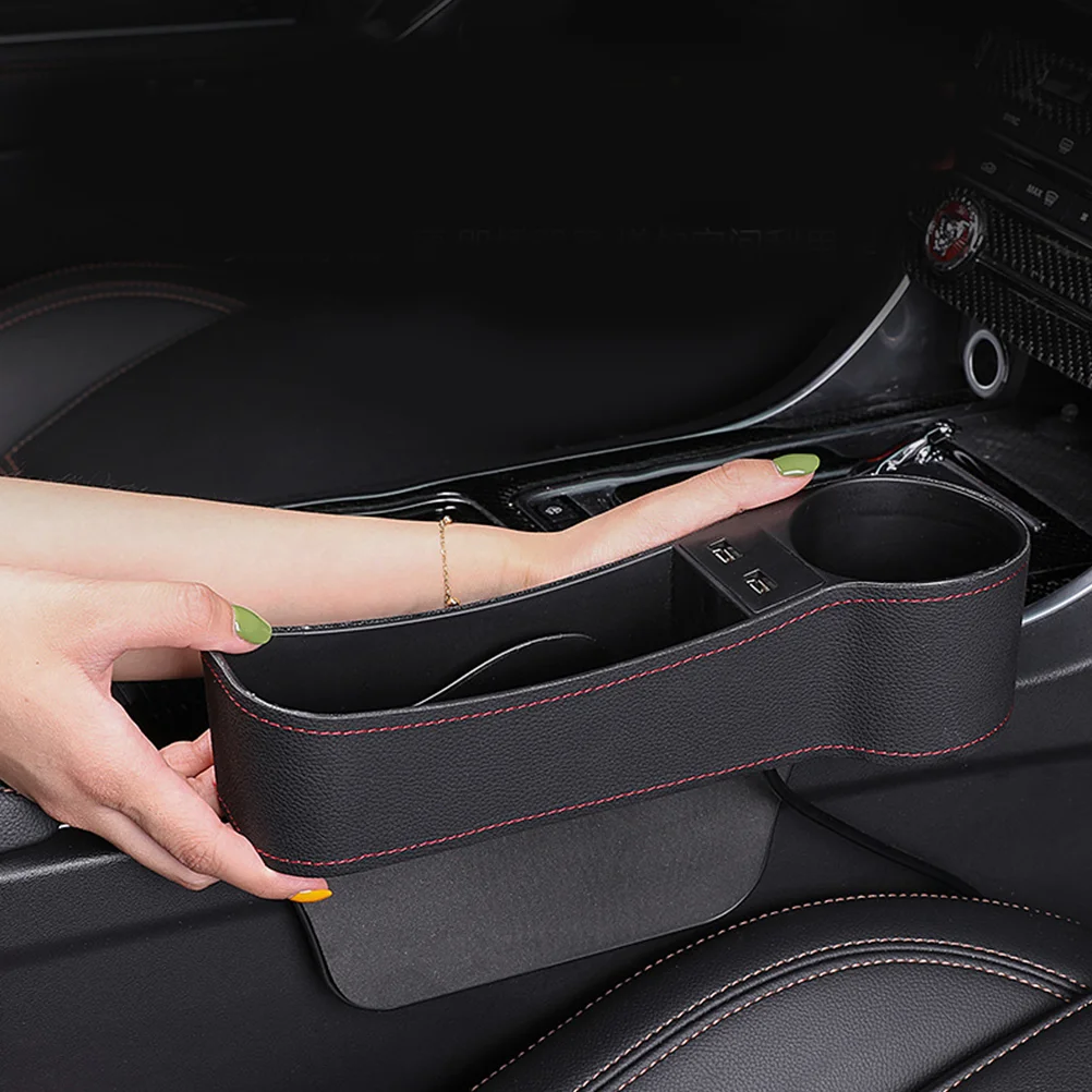 

Car Filler PU Console Organizer Pocket Car Catcher Between Multifunctional Storage Boxs Organizer for Wallet Cellphone Keys