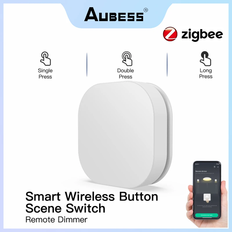 

Переключатель для умного дома Tuya ZigBee, беспроводной пульт управления одним ключом, работает с приложением Smart Life