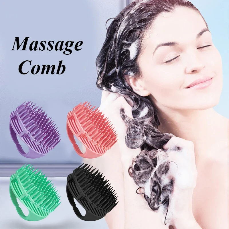 

1pcs Portable Silicone Shampoo Brush Handheld Clean Hairbrush Scalp Massager Bath Massage Brush Hair Shower Brush Comb Hair Care