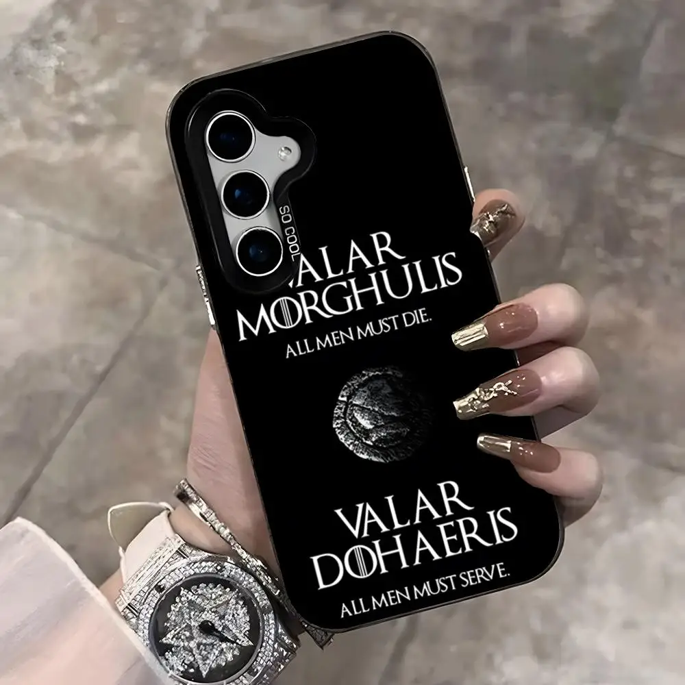 Фото Набор чехлов для телефона G-Game Of T-Thrones для Samsung S25 Ultra S23 S22 S21 S20 Ultra Plus S24 Fe A54 A55, цвет серебристый чехол №4
