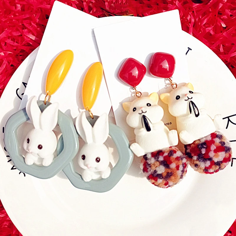 Преувеличенный Забавный хомяк милое окошко женское длинное мультяшное животное