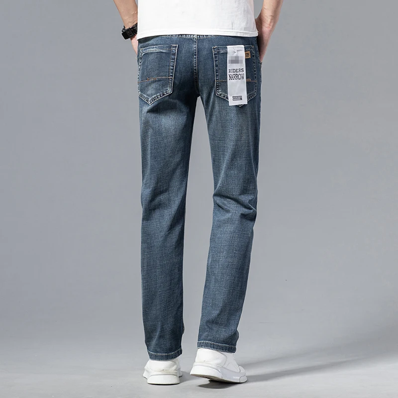 Акция мужские джинсы классические модные повседневные Стрейчевые брюки