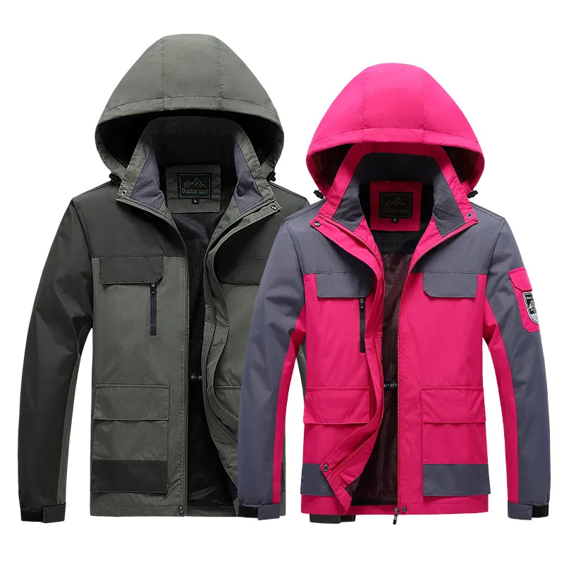 

Autumn Winter 2022 New Men and Women Outdoor Sports Couple's Workwear Jacket Wear Zipper Hiking Cargo Jacket Hoodies Coats