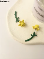 kshmir 2022 new bohemian flower earrings for women with metal lacquered delicate earrings jewelry gift accessories earrings