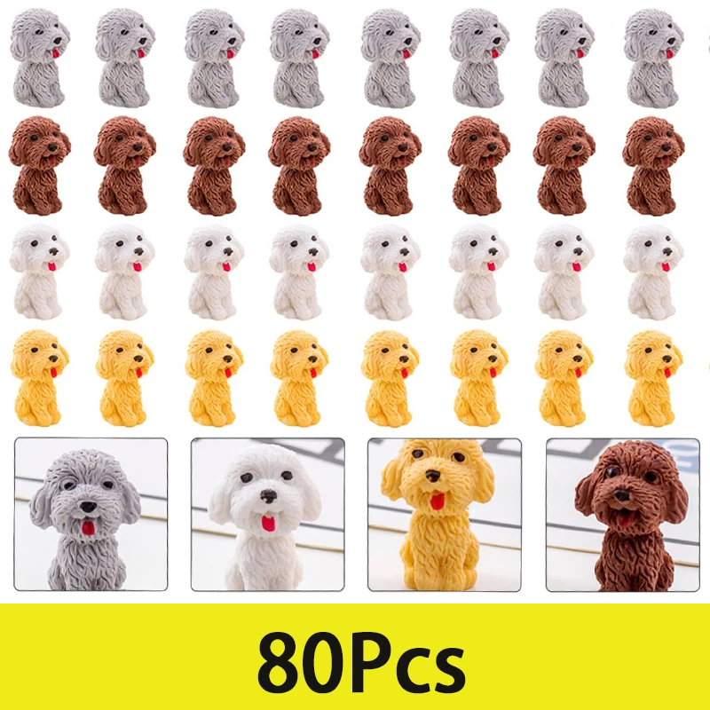 Erasers Toppers Erasers Pencil Erasers Dog Pencil Erasers Cute Erasers Mini Pencil Erasers For Kids