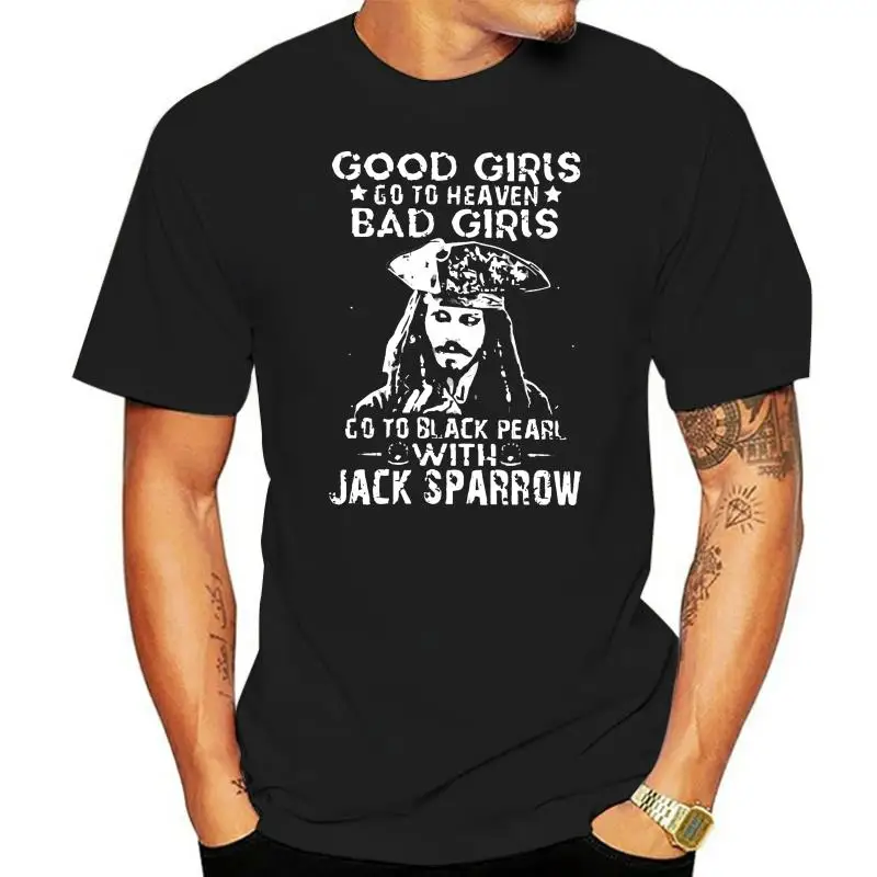 

Men T Shirt BAD GIRL GO WITH JACK SPARROW T SHIRT Women tshirt