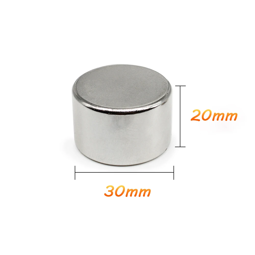 

1/2/3PCS 30x20 mm Strong Round Magnets N35 Permanent Neodymium Magnets 30x20mm Circuler Rare Earth Magnet 30*20 mm