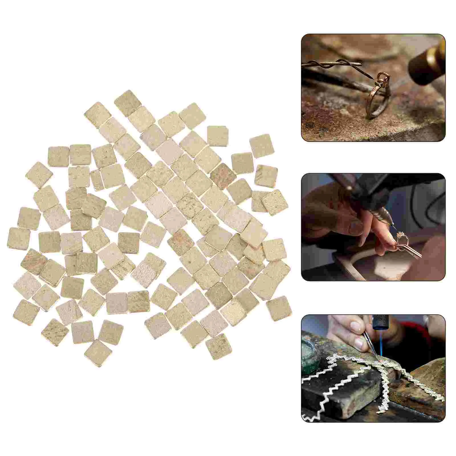 

100 Pcs Jewelry Welding Material Precut Chips Solder Silver Jewlery Pre-cut Making Soldering Easy Tab