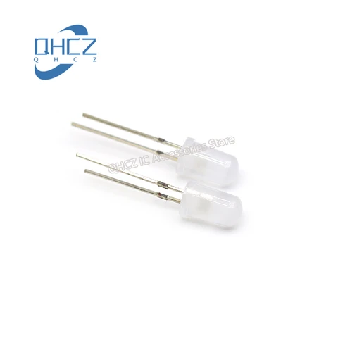 100 шт. 5 мм красный свет, противотуманный длинный штырь светодиодный светодиодные лампы, светоизлучающие диоды, астигматизм, матовый свет, cube