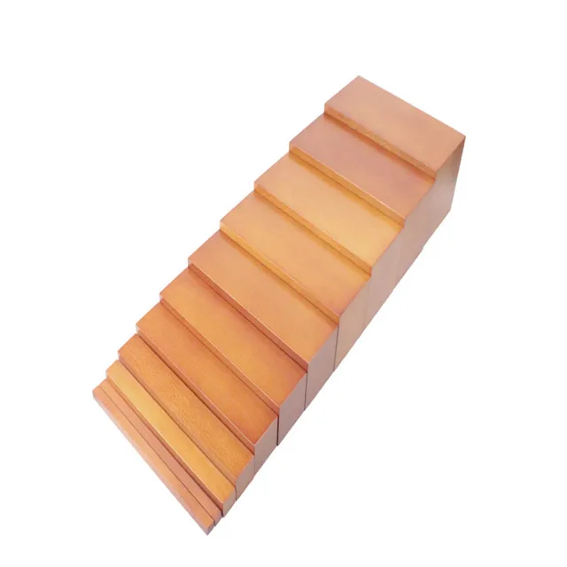 

Wooden Magnetic Montessori Teaching Educational Learning Toys Brown Stair