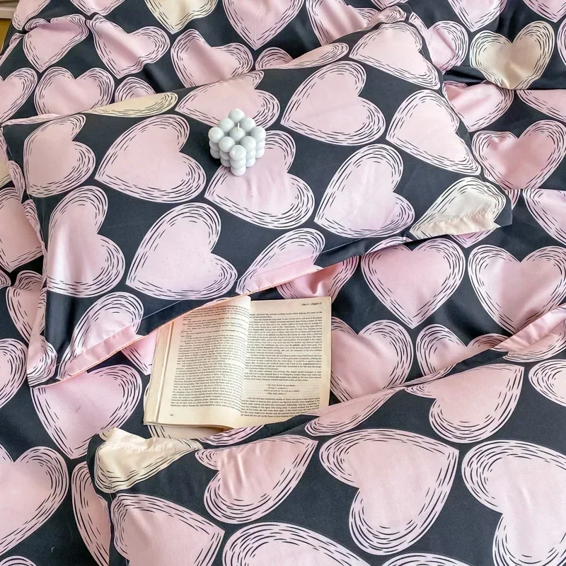 Kuup комплект домашнего постельного белья с мультяшным принтом простой свежий