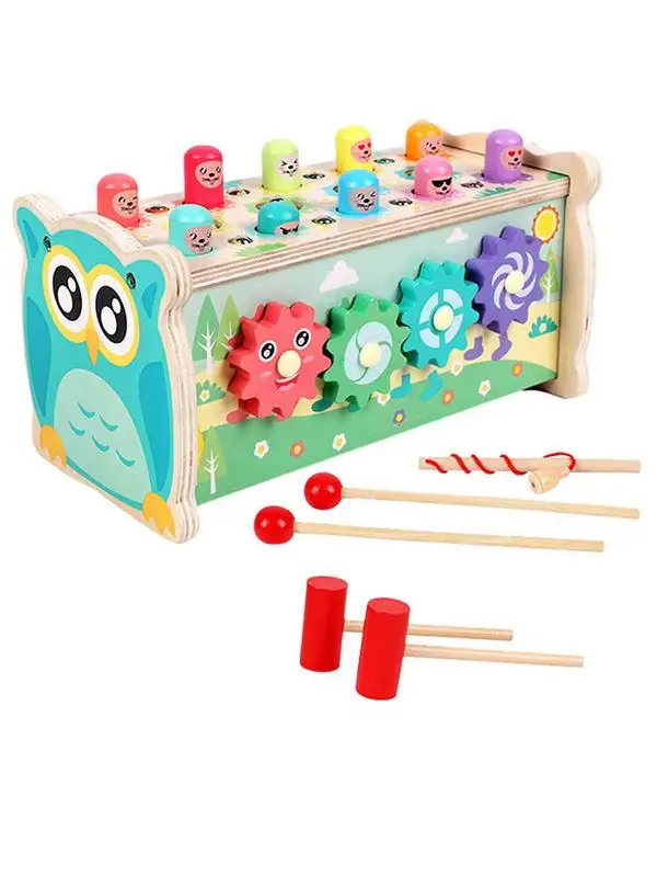 

Hammering Pounding Toys 5 In 1 Toddler Montessori Toys Hammering Pounding Toy For 1-8 Kids Kid Early Development Toy With