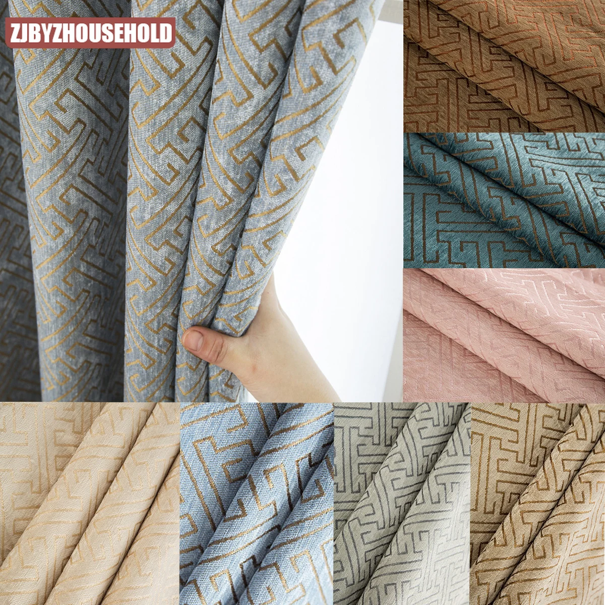 

Blackout Living Room Curtains for Bedroom Modern Geometric Curtains The Custom American The Curtains Drapes on The Window Door