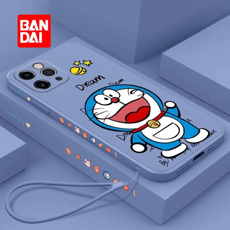 

Bandai Doraemon Phone Case for iPhone 13 13Pro 12 12Pro 11 Pro X XS Max XR 7 8 Plus Kawaii Cartoon Anime Back Covers Soft Fundas