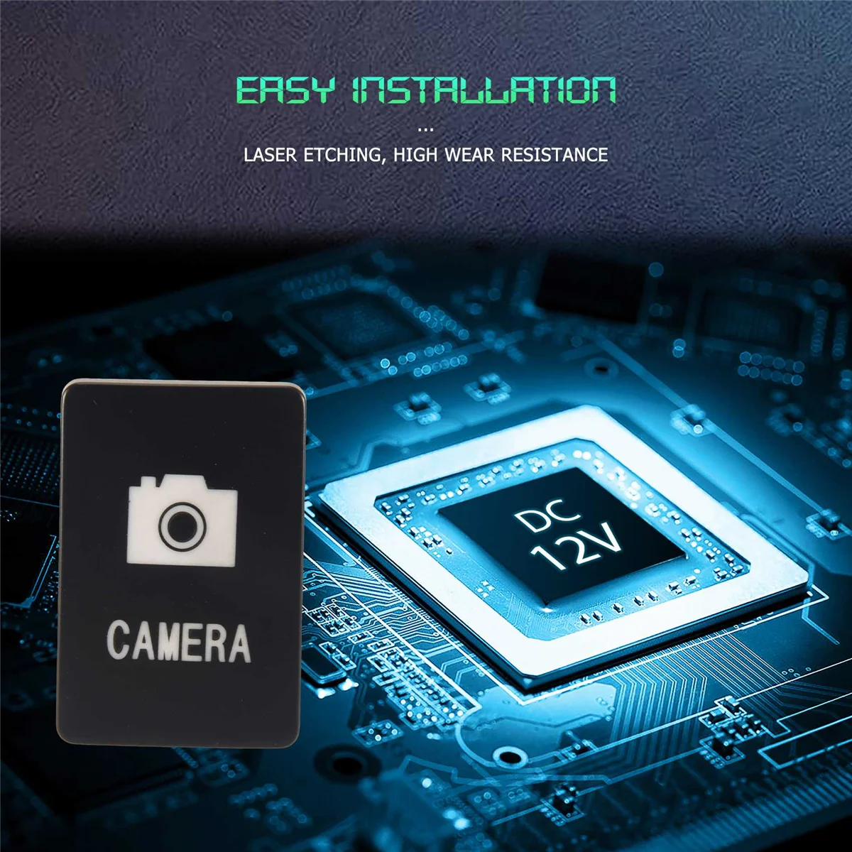 33x22 мм 12 В синяя фотовспышка Переключатель ВКЛ/ВЫКЛ для Toyota Landcruiser Yaris RAV4 черный