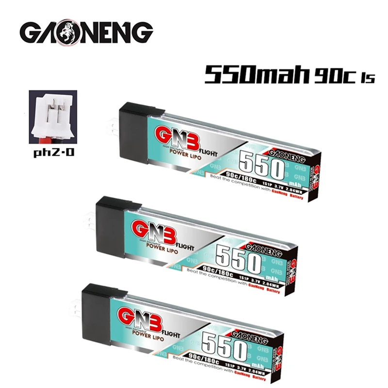 

Модернизированный литий-полимерный аккумулятор GNB 1S 3,7 в 550 мАч для Tinyhawk TINY8X TINY7 B06 Beta75 URUAV Индуктивный FPV Дрон PH2.0 вилка батарея 3,7 в