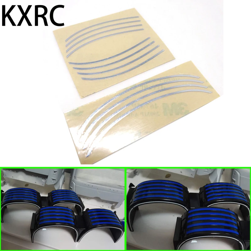

Metal 6X4 Rear Wheel Fender Line Sticker Decorate for 1/14 Tamiya RC Truck Trailer Tipper Scania R470 R620 R730 DIY Car Parts