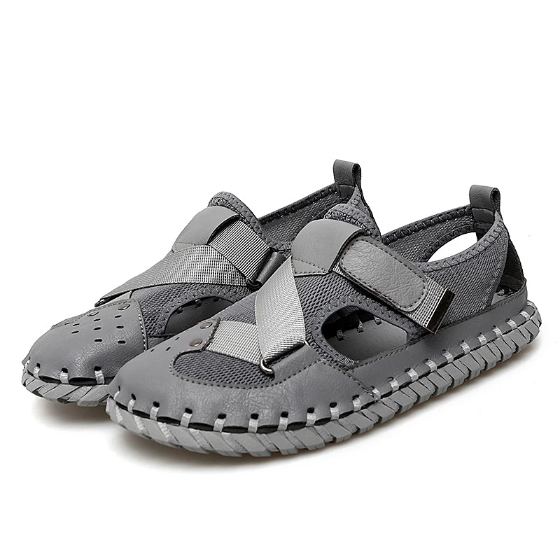 Летние модные роскошные сандалии ручной работы большого размера 38-46 Мужская