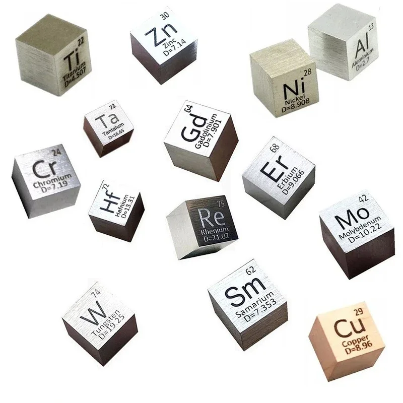 

Element Cube 10mm Pure Density Metal Cubic Collection Hobby Home Decoration Exhibition Gift