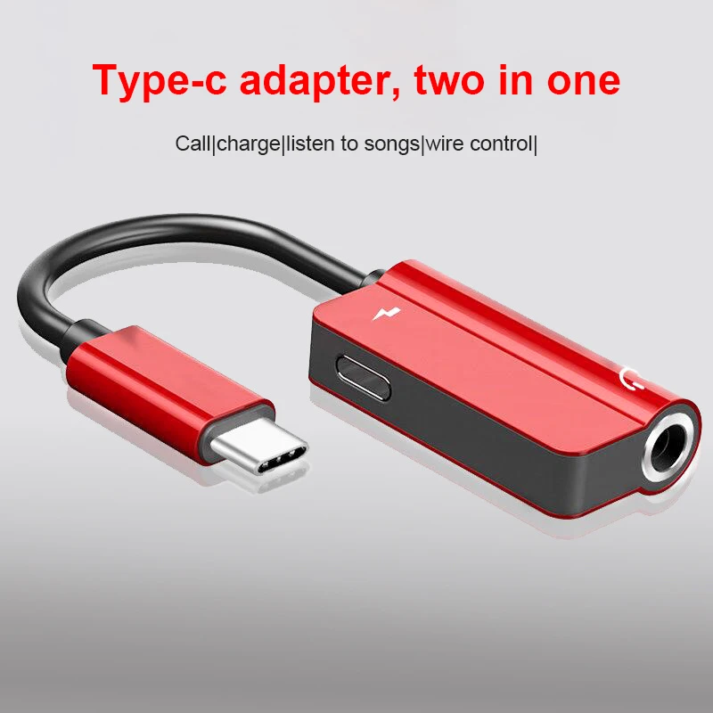 

3.5mm 2 In 1 Type C Adapter For Huawei P30 P40 P20 Mate 30 Pro Xiaomi 9 8 Oneplus 7T Usb C To Earphone Charger Splitter