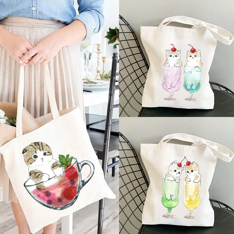 

Harajuku Kawaii Y2k Anime Tote Bag Cute Printed Shoping Bag Foldable Shopping Bag Women's Shopping Designer Handbags Shopper