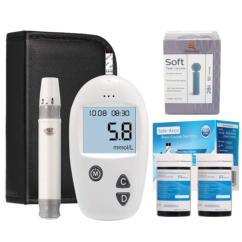 

Глюкометра с тест-полосками и ланцетами, 50/100 шт.