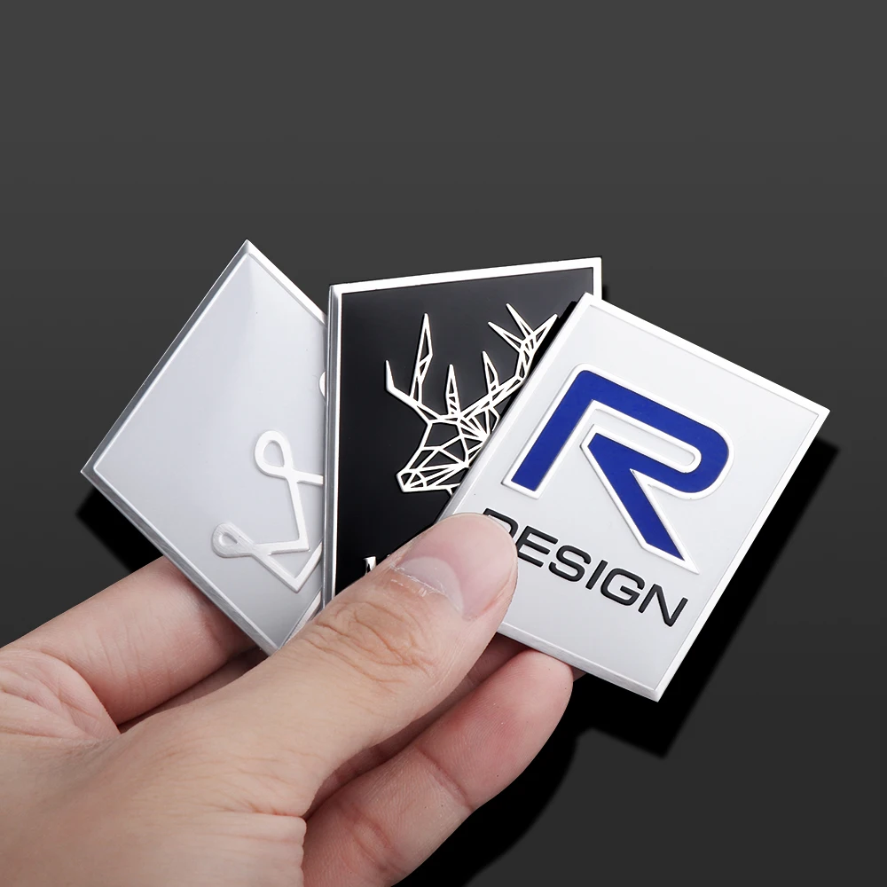 

Aluminum Car Styling Auto Body Side Fender Trunk Decoration Stickers Badges For Volvo xc60 s60 v40 v50 v60 xc90 s40 s80 c30 xc40