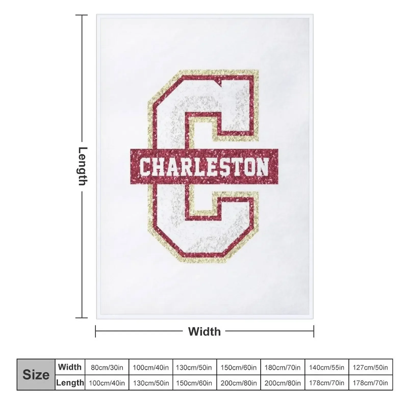Одеяло колледжа Чарльстона покрывала декоративные одеяла украшения для диванов