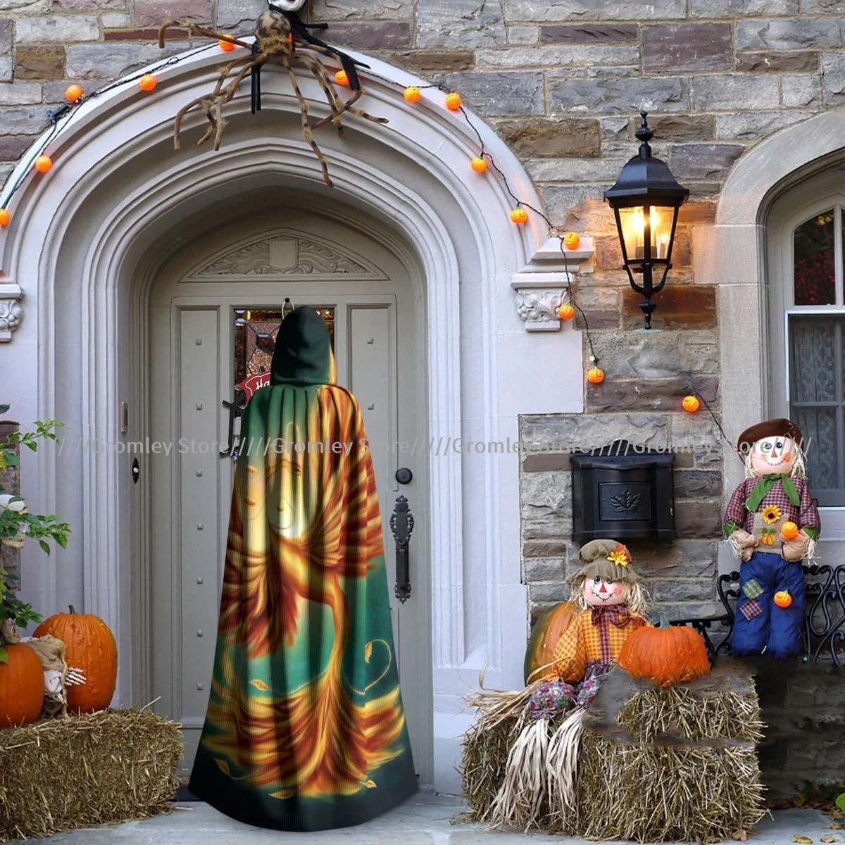 Магический Феникс плащ для взрослых с капюшоном средневековый костюм ведьма